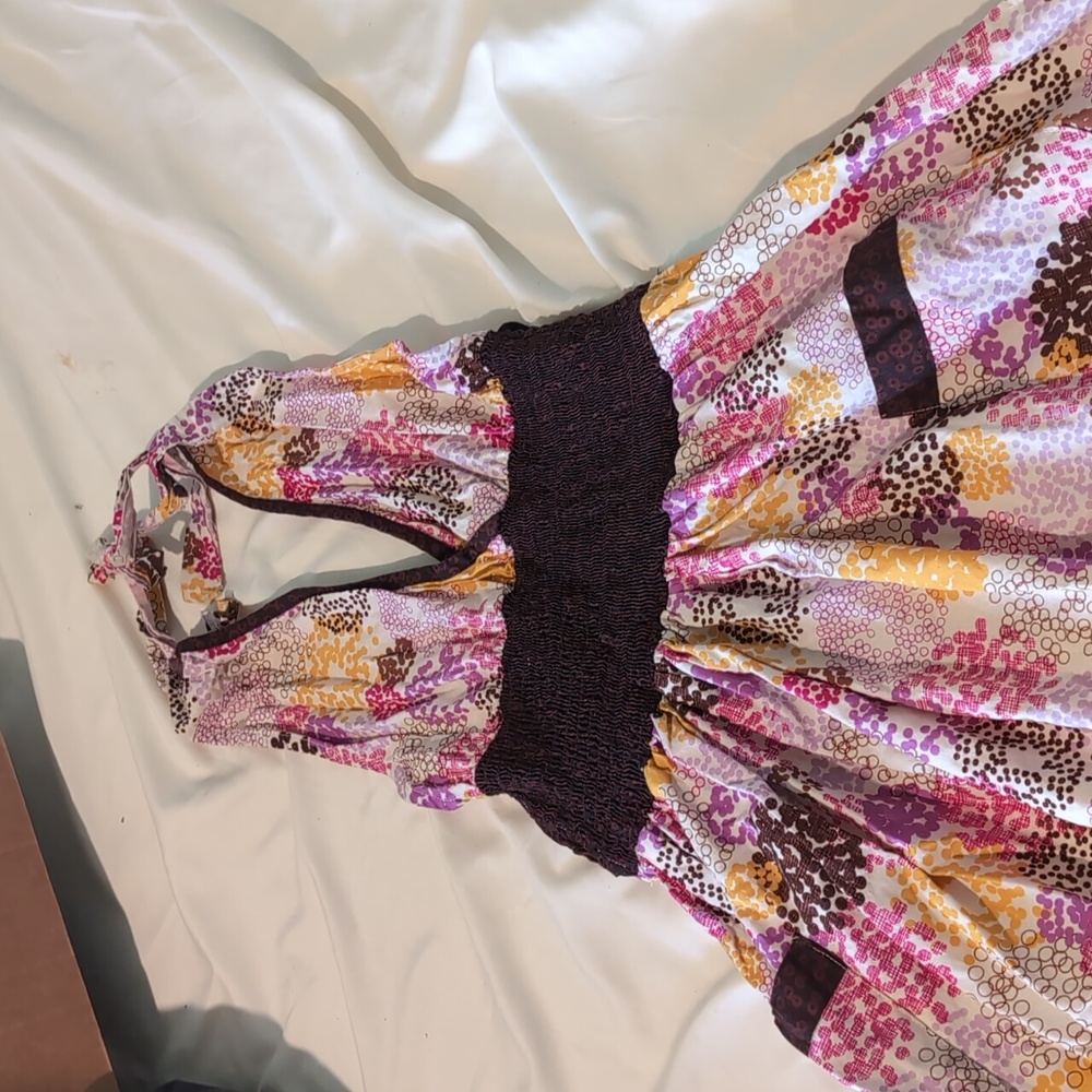 Multicolor halter apron
